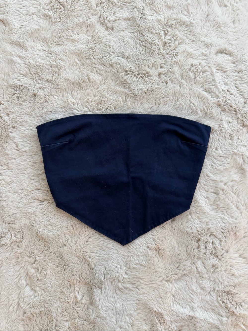 Aritzia Navy Strapless Bandana Corset Top